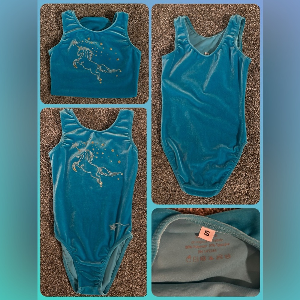 Folly Unicorn Leotard + Hair-tie destira Child Small (6) Excellent Condition